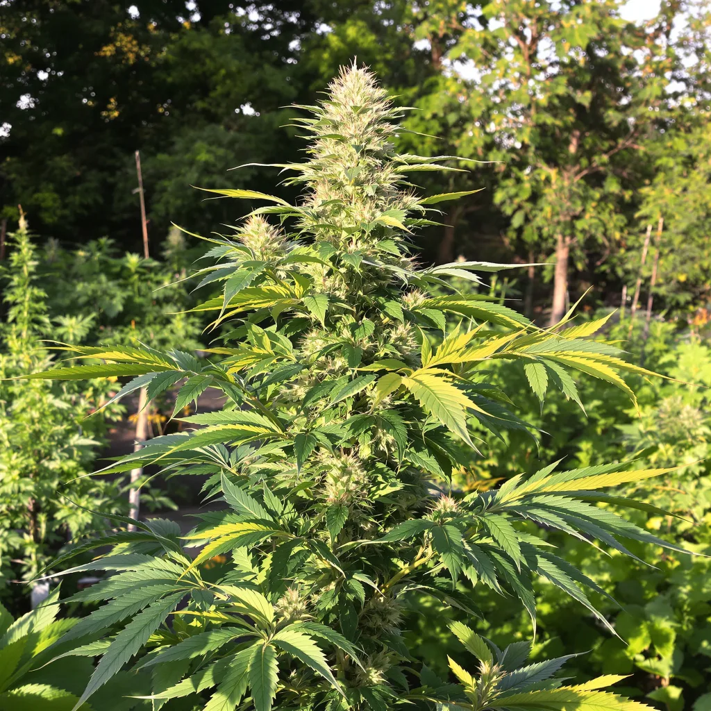 Sour Ape 59% indica / 41% sativa flower with visible trichomes