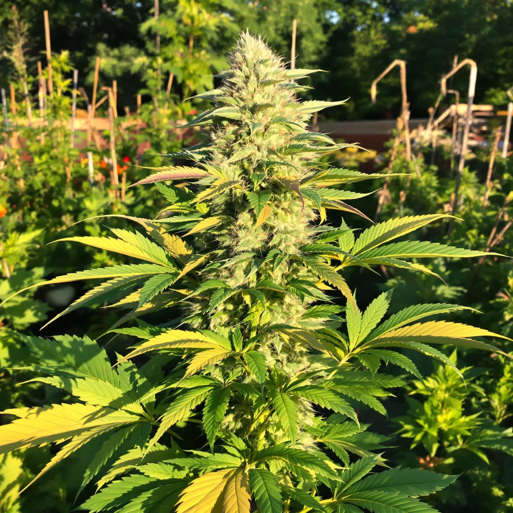 Sour Apple 81% indica / 19% sativa flower with visible trichomes