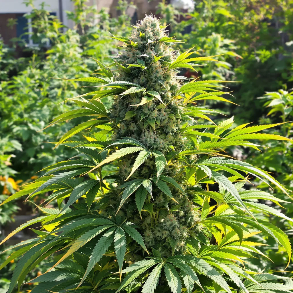 Sour Apple 81% indica / 19% sativa flower with visible trichomes