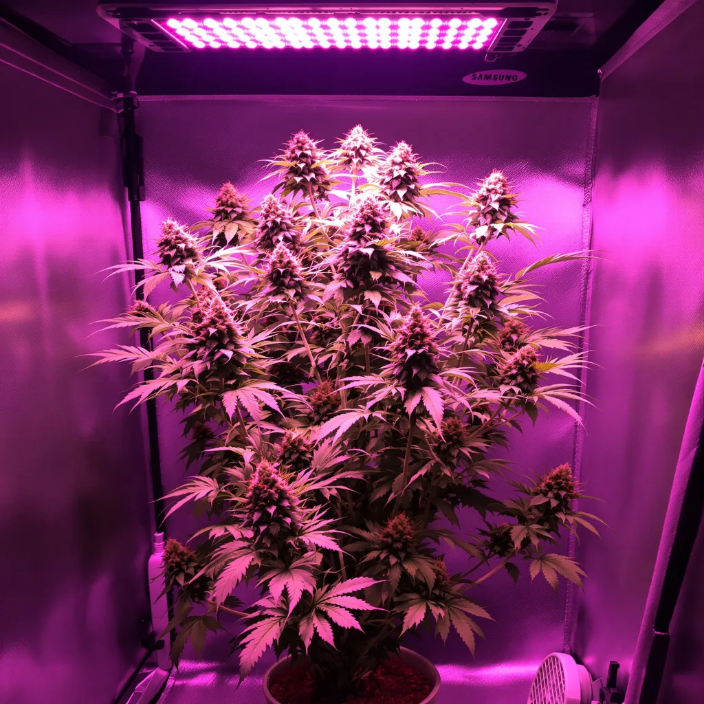 Sour Bubba 47% indica / 53% sativa flower with visible trichomes