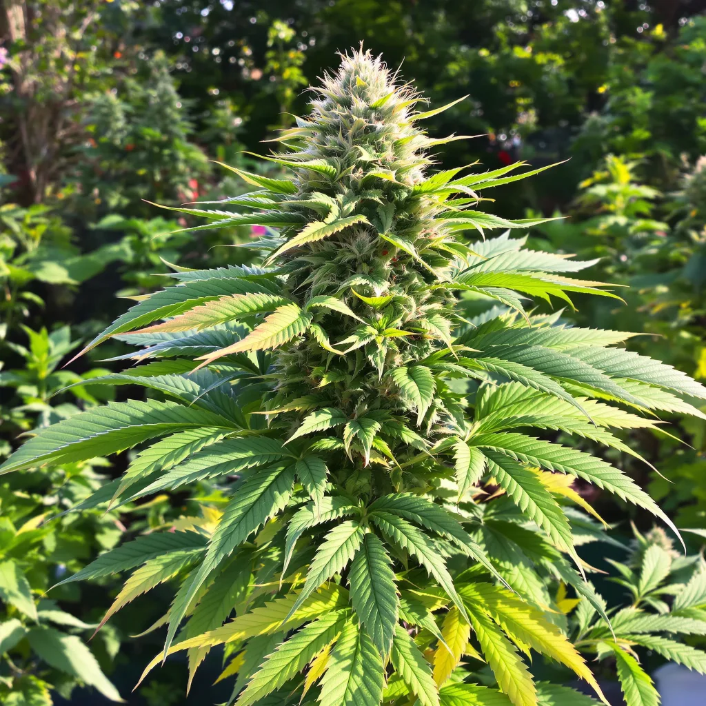 Sour Bubble 81% indica / 19% sativa flower with visible trichomes