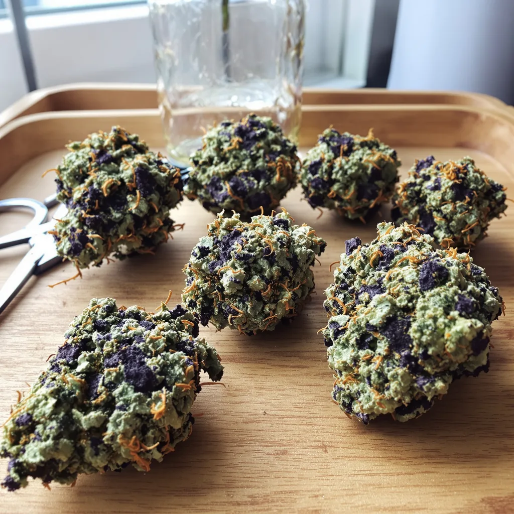Sour Cheese 88% indica / 12% sativa flower with visible trichomes