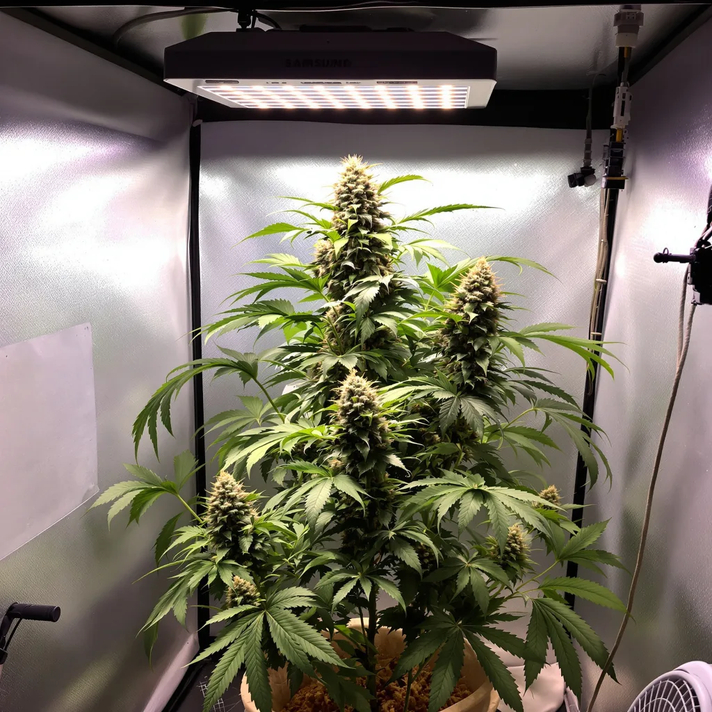 Sour Cheese 88% indica / 12% sativa flower with visible trichomes