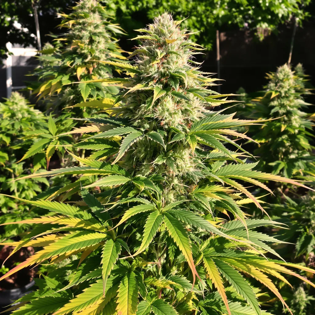 Sour Cheese 88% indica / 12% sativa flower with visible trichomes