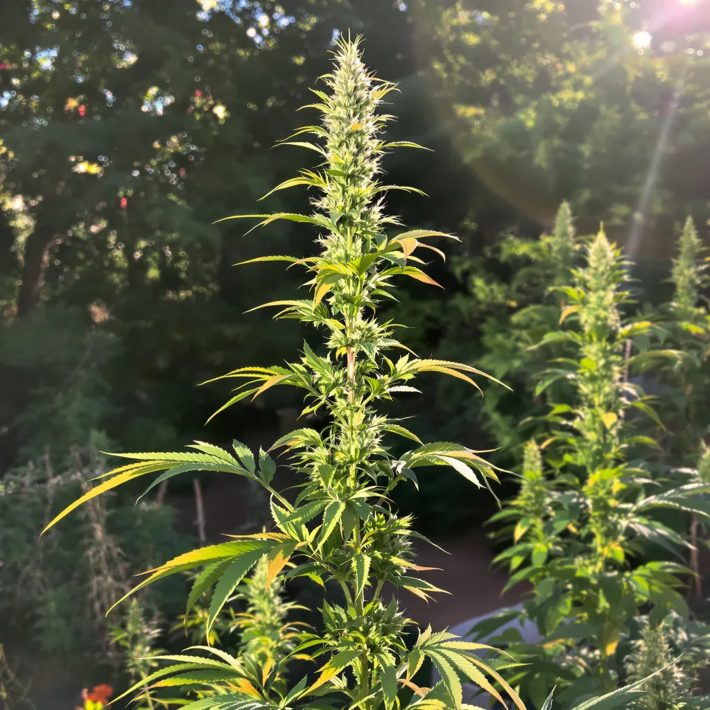 Sour Jack 18% indica / 82% sativa flower with visible trichomes