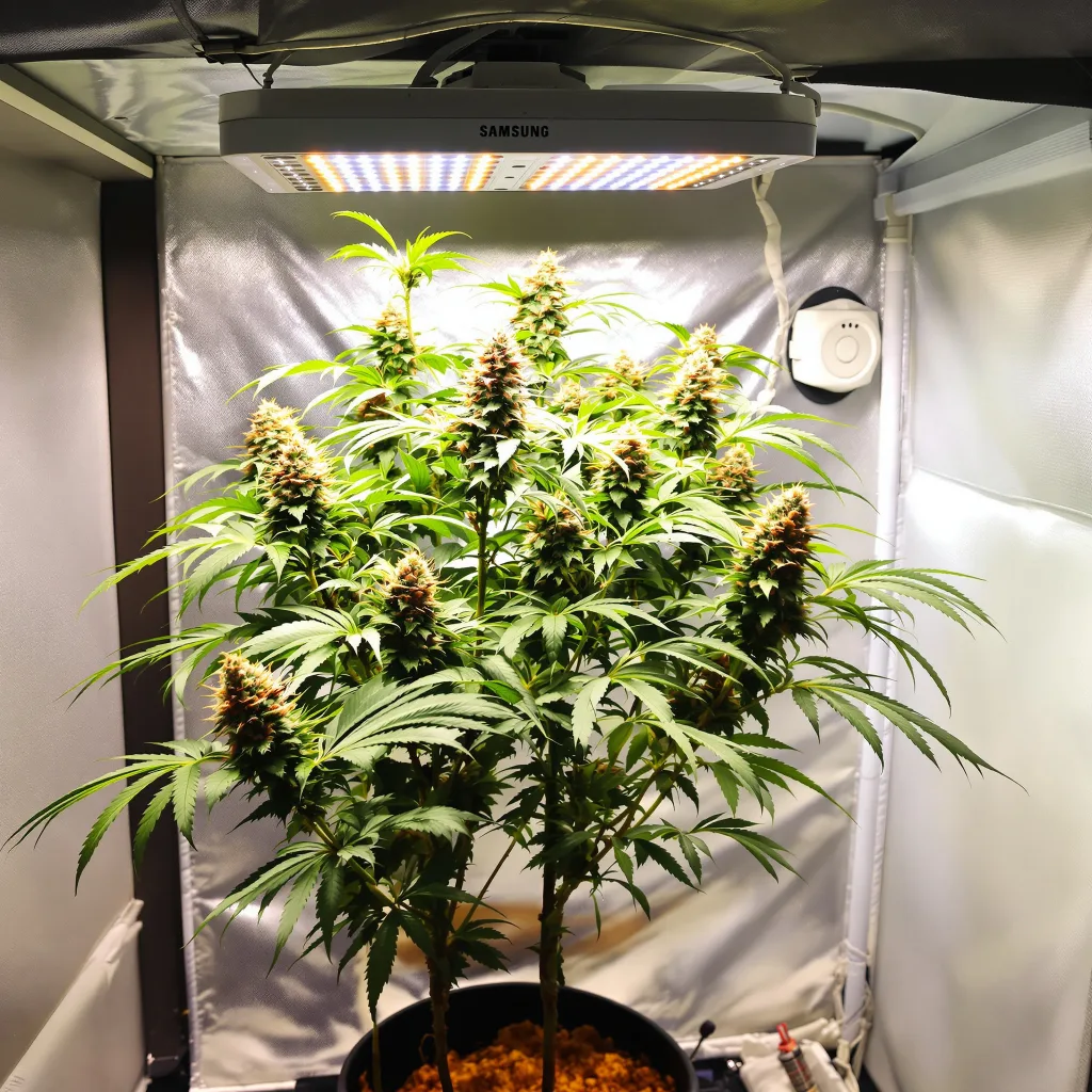 Space Candy 45% indica / 55% sativa flower with visible trichomes