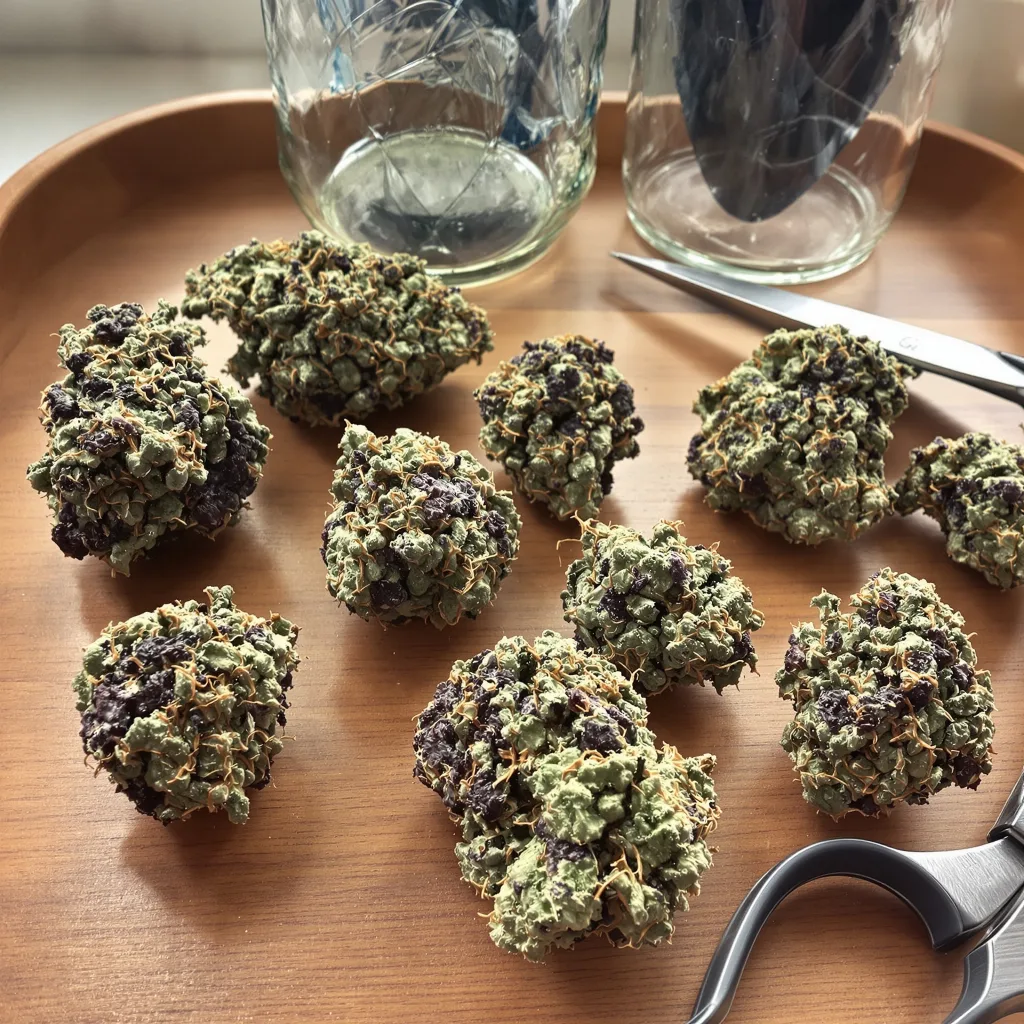 Special Kush #1 88% indica / 12% sativa flower with visible trichomes