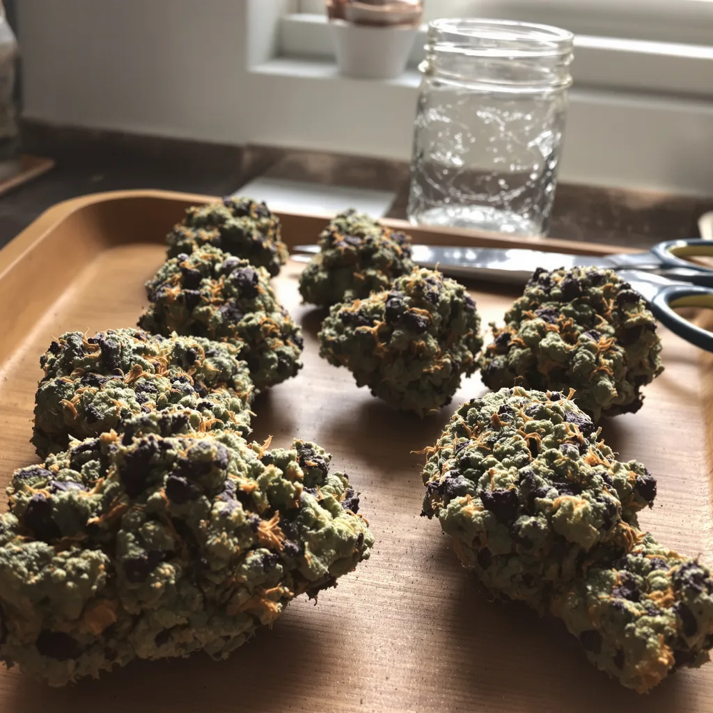 Star Berry 68% indica / 32% sativa flower with visible trichomes