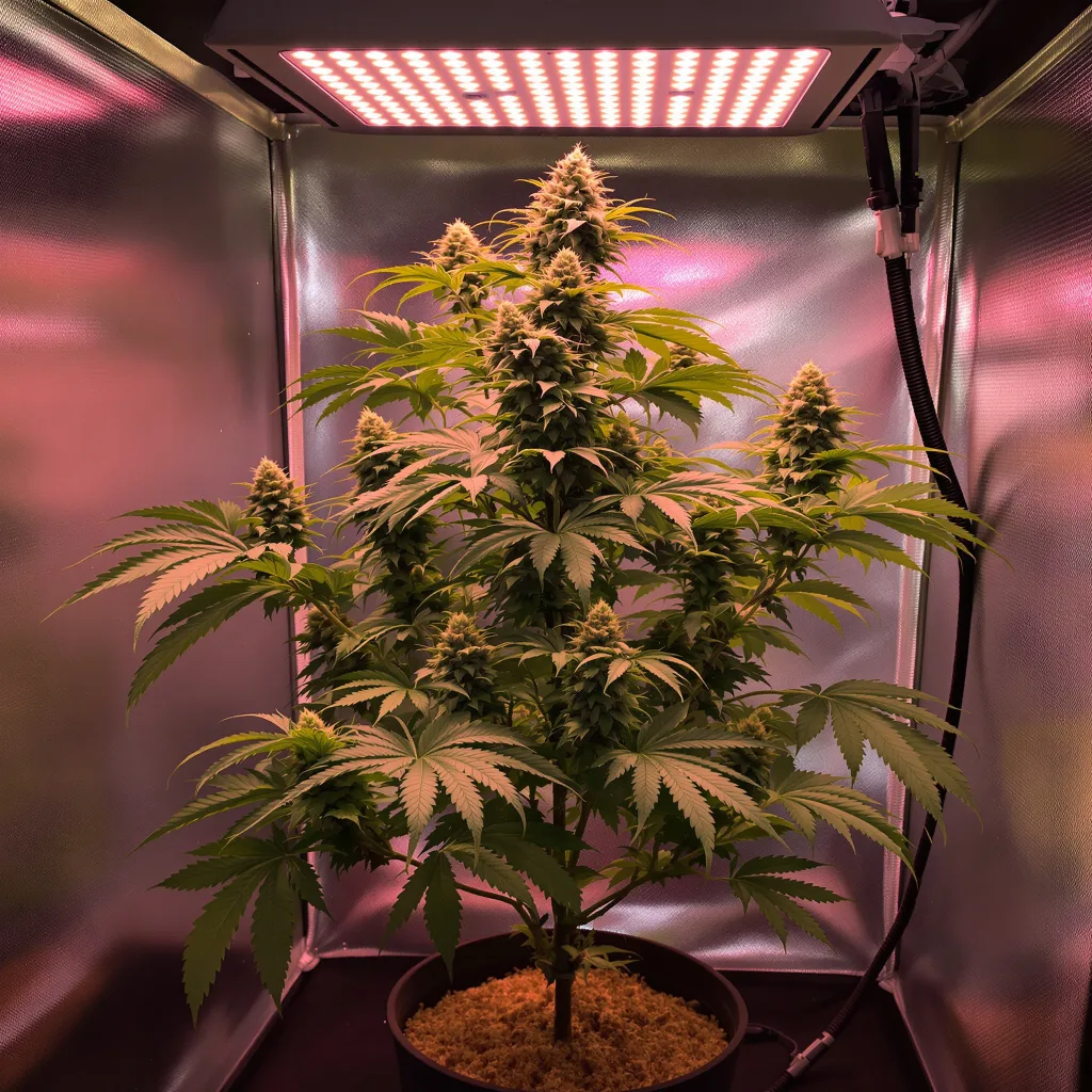 Star Berry 68% indica / 32% sativa flower with visible trichomes