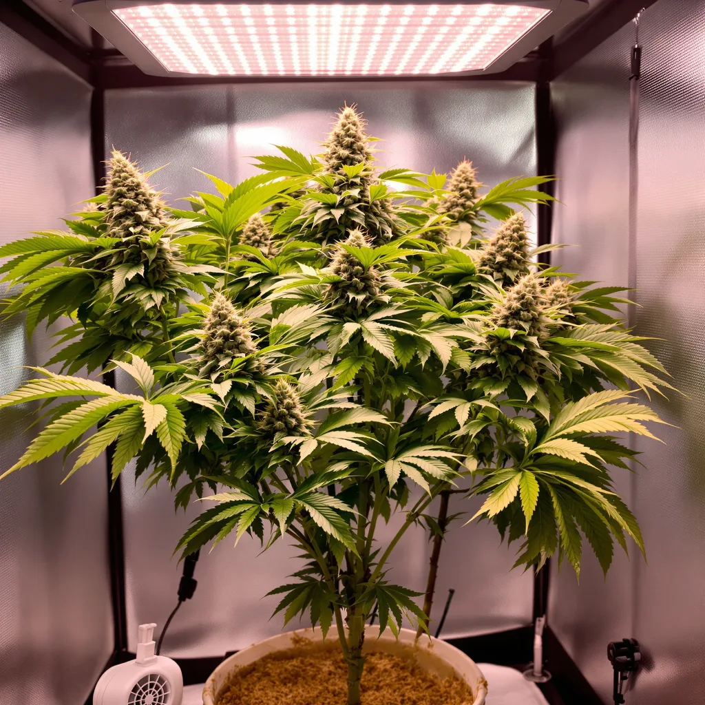 Star Killer 66% indica / 34% sativa flower with visible trichomes