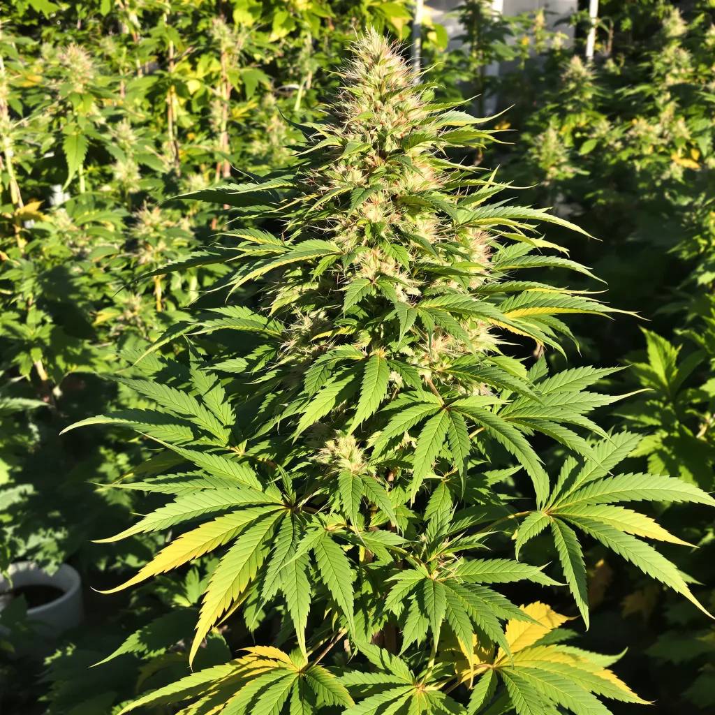 Star Killer 66% indica / 34% sativa flower with visible trichomes