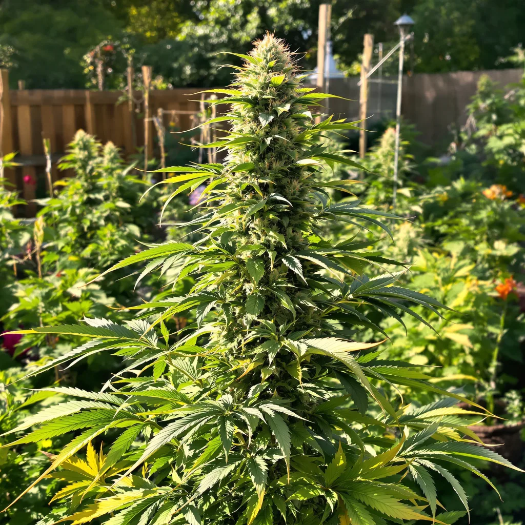 Stardawg 13% indica / 87% sativa flower with visible trichomes