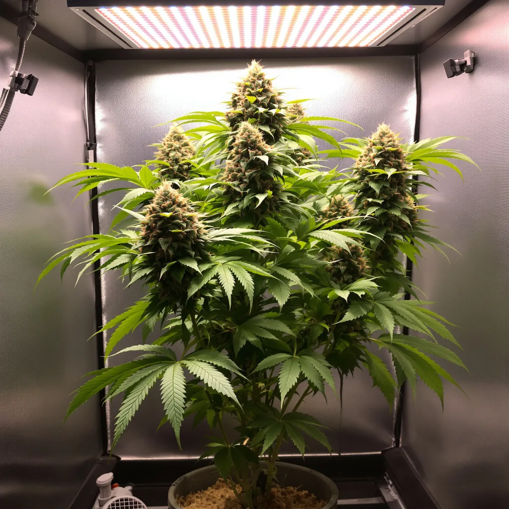 Strawberry Cheesecake 70% indica / 30% sativa flower with visible trichomes