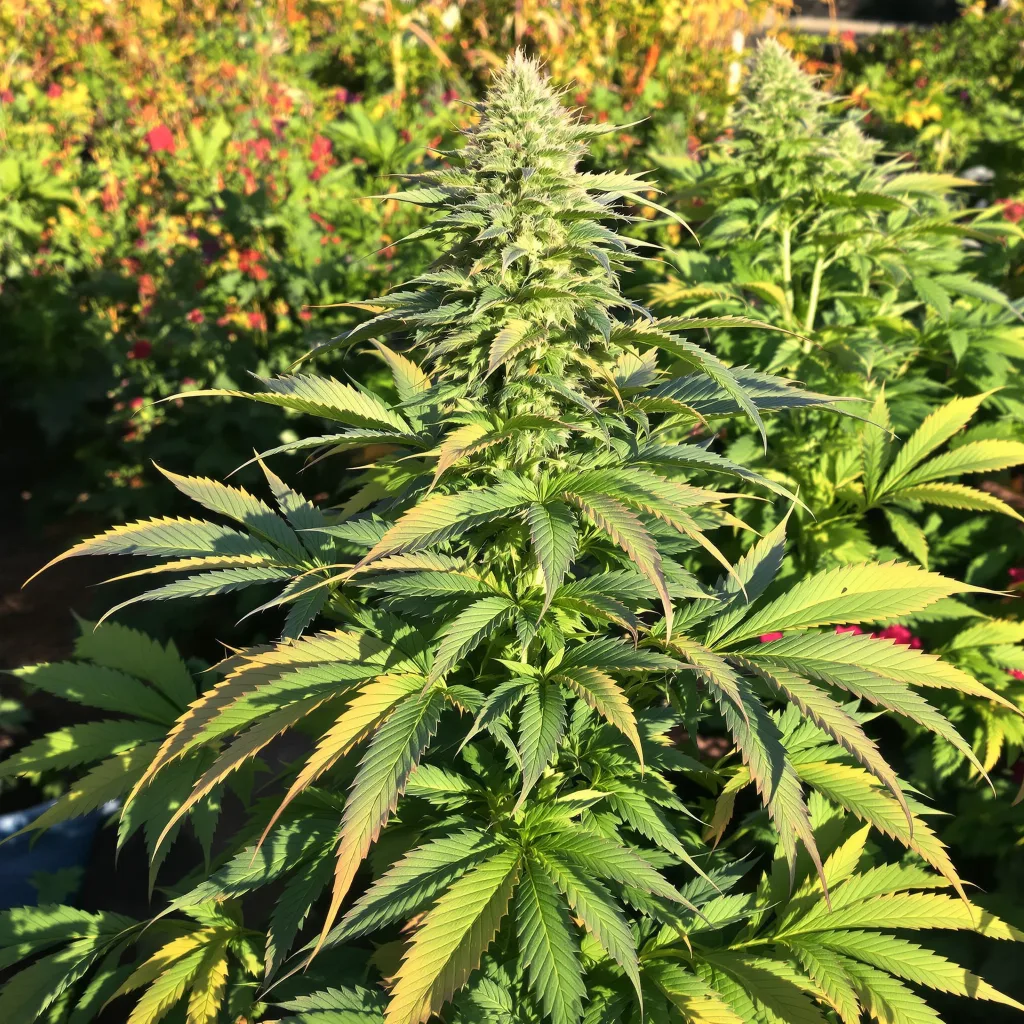 Strawberry Cheesecake 70% indica / 30% sativa flower with visible trichomes