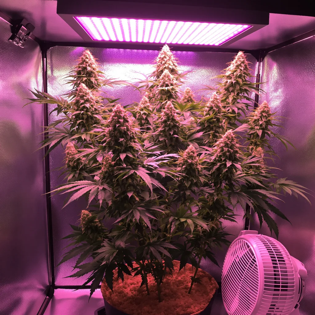 Strawberry Gary 38% indica / 62% sativa flower with visible trichomes