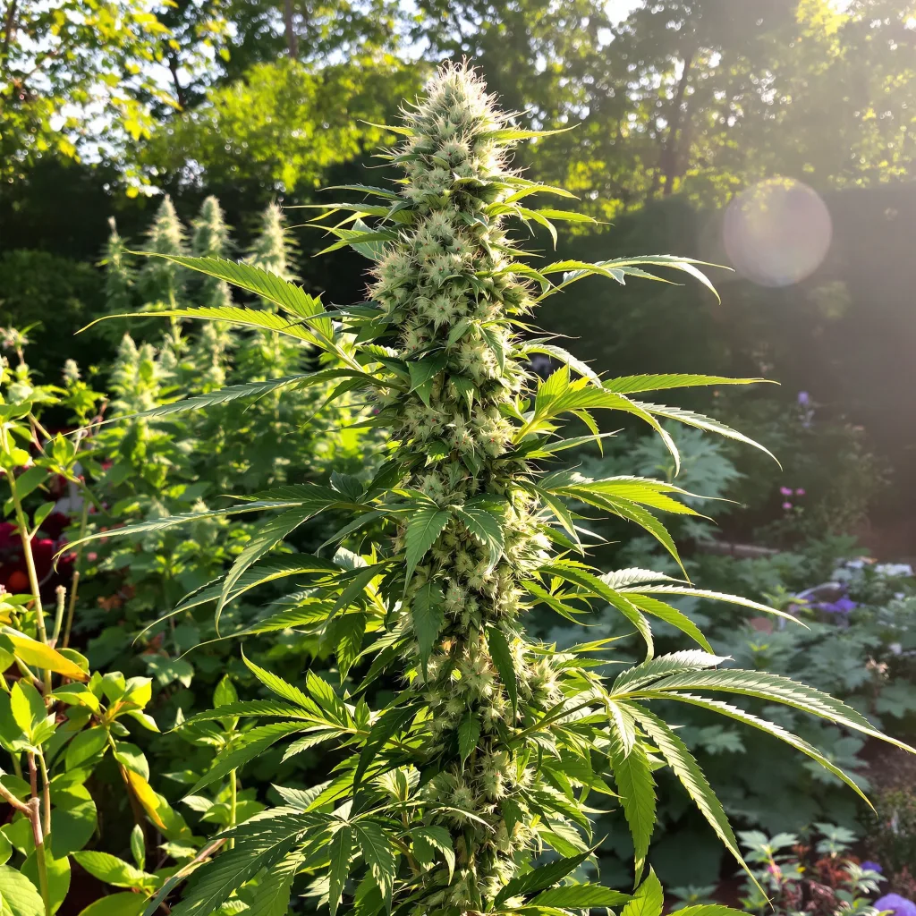 Strawberry Gary 38% indica / 62% sativa flower with visible trichomes