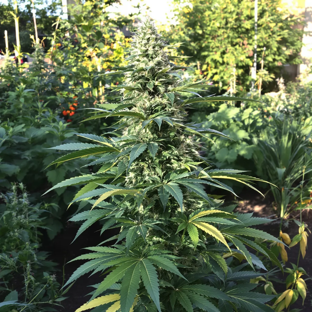 Strawberry Gorilla 70% indica / 30% sativa flower with visible trichomes
