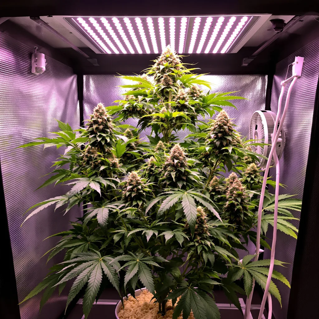 Strawberry Gorilla 70% indica / 30% sativa flower with visible trichomes