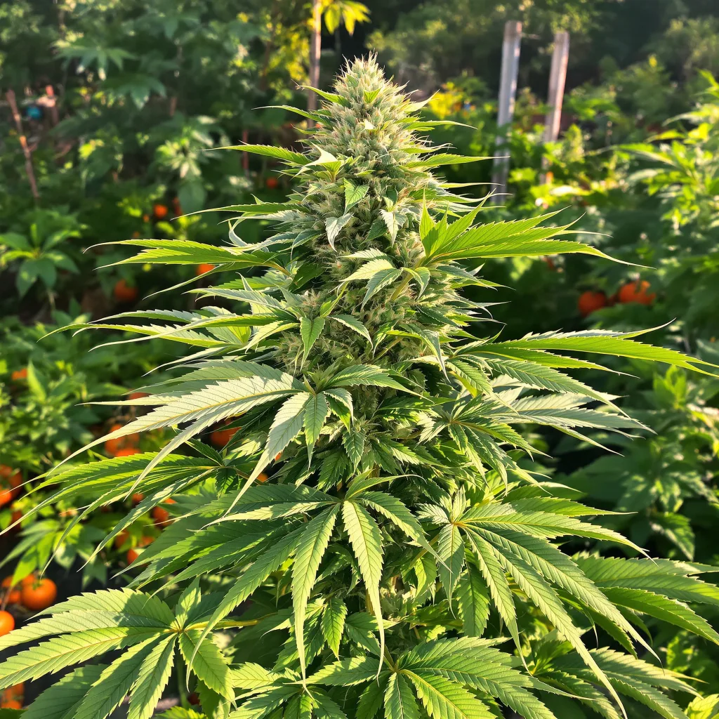 Strawberry Gorilla 70% indica / 30% sativa flower with visible trichomes
