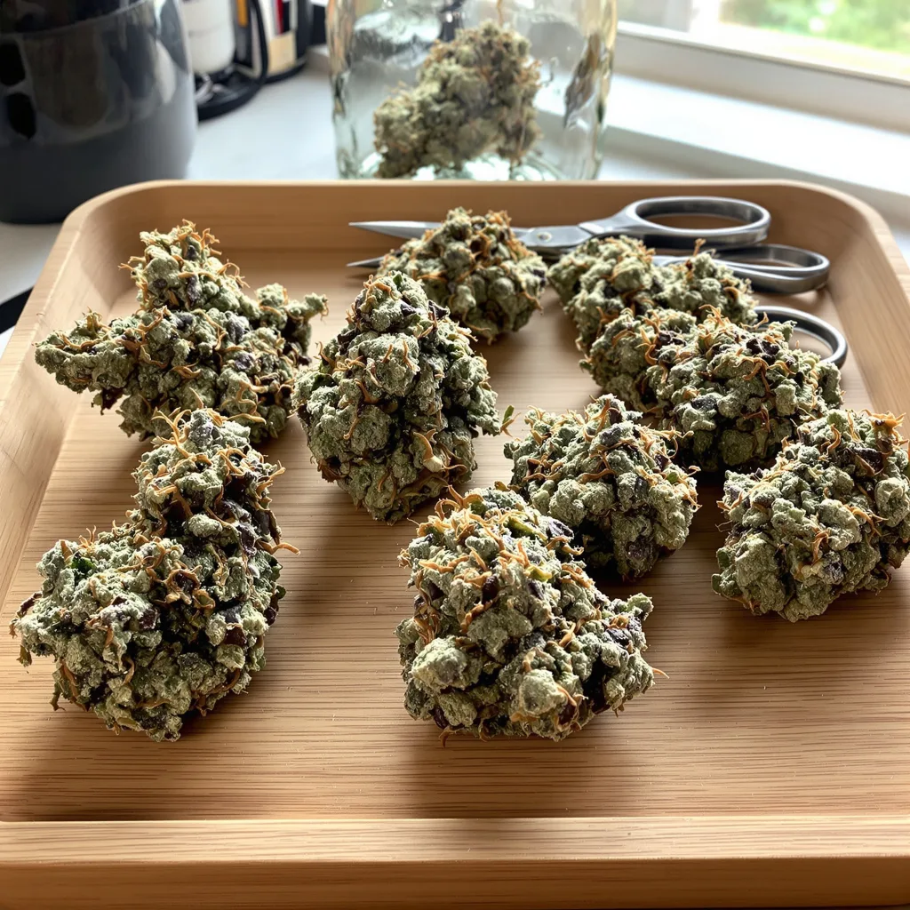 Strawberry Lemonade 40% indica / 60% sativa flower with visible trichomes