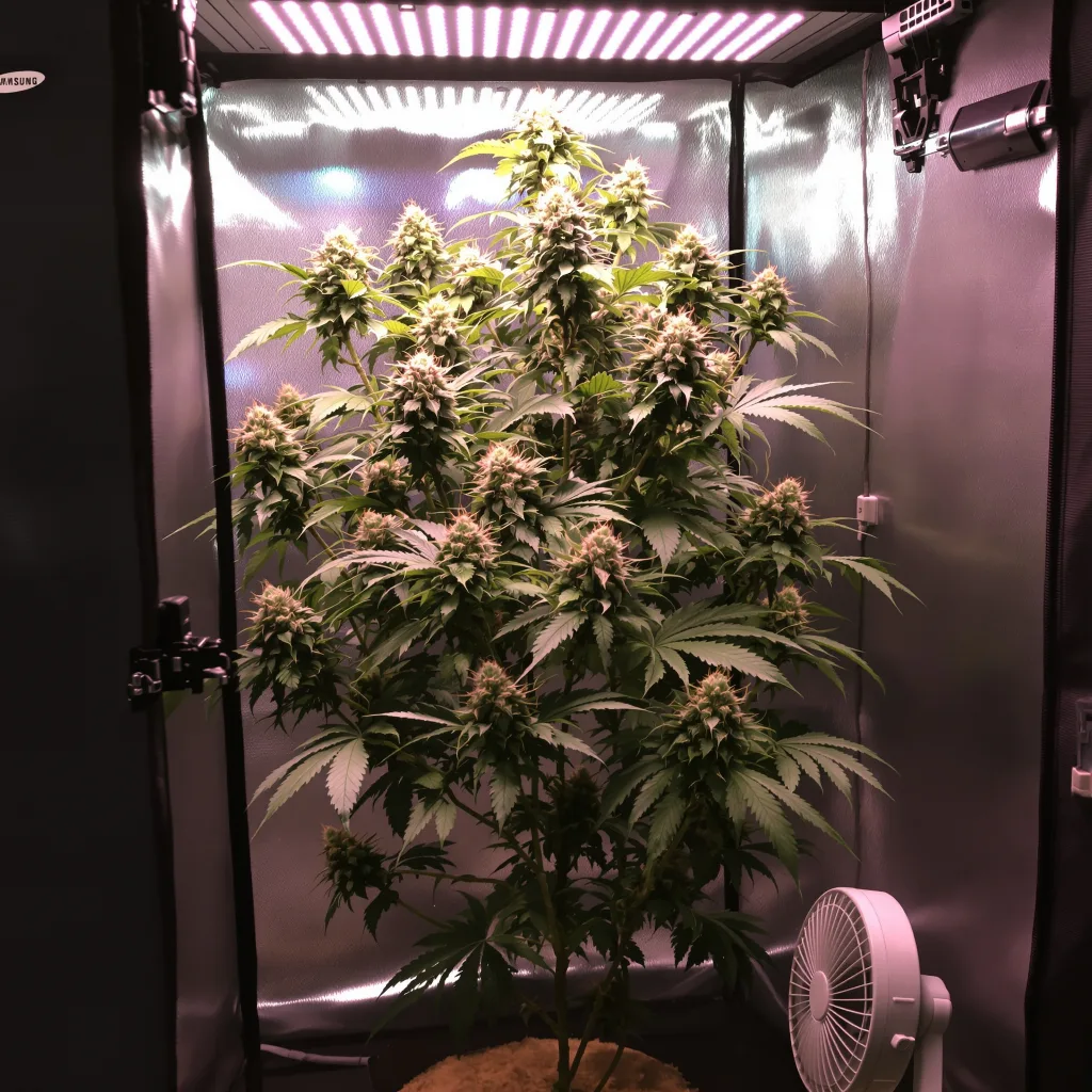 Strawberry Milkshake 48% indica / 52% sativa flower with visible trichomes