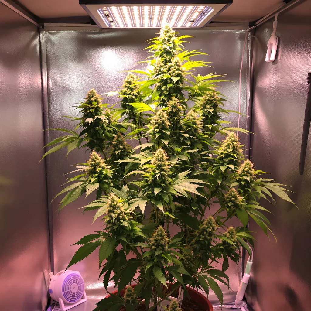 Sugar Cookie 60% indica / 40% sativa flower with visible trichomes