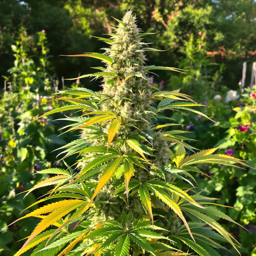 Sugar Cookie 60% indica / 40% sativa flower with visible trichomes