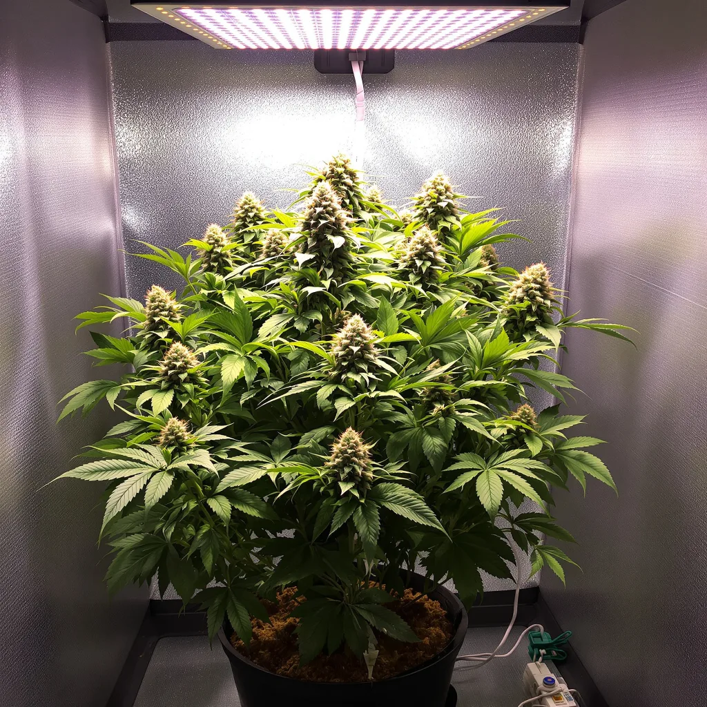 Sugar Kush 69% indica / 31% sativa flower with visible trichomes