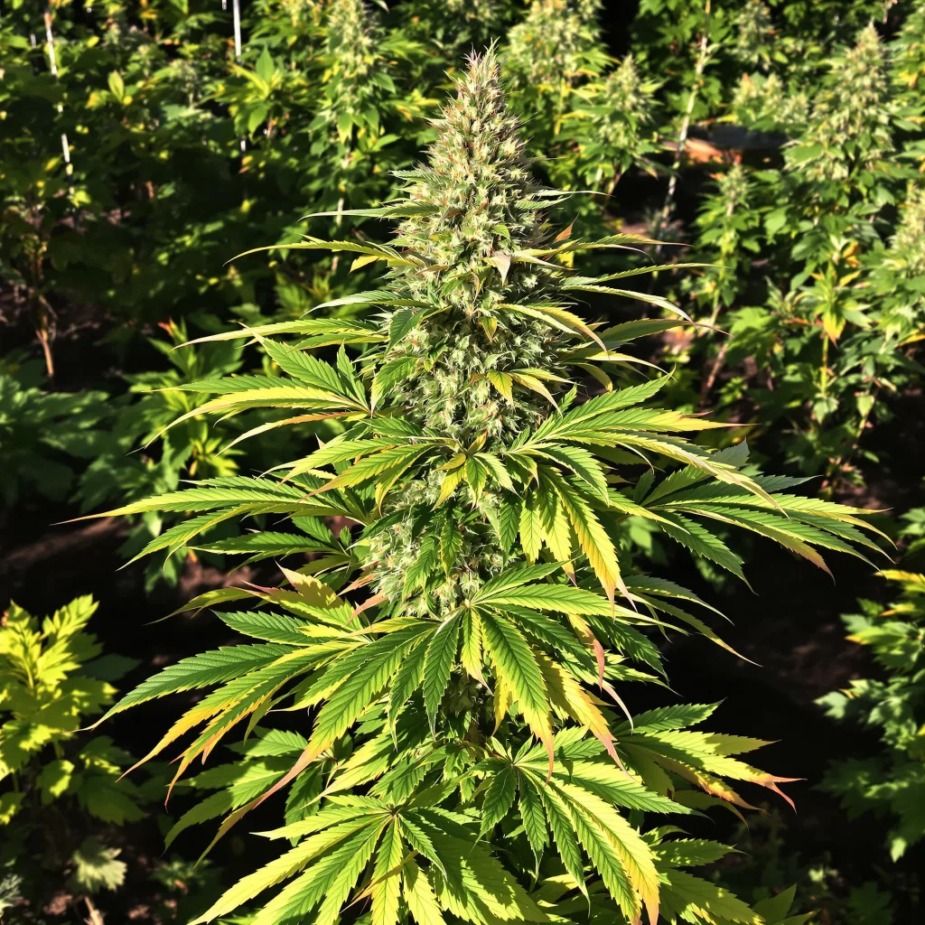 Sugar Kush 69% indica / 31% sativa flower with visible trichomes