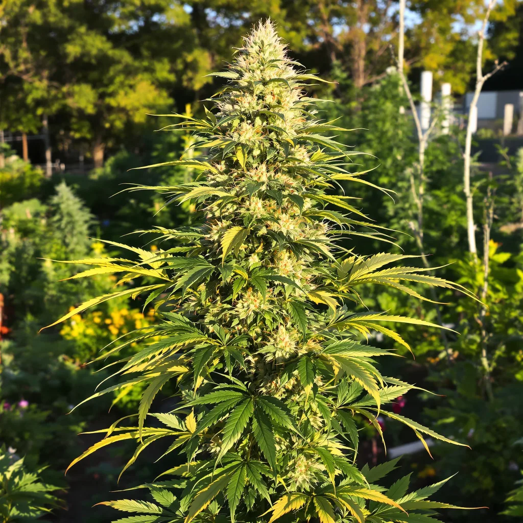 Sundae Driver 64% indica / 36% sativa flower with visible trichomes