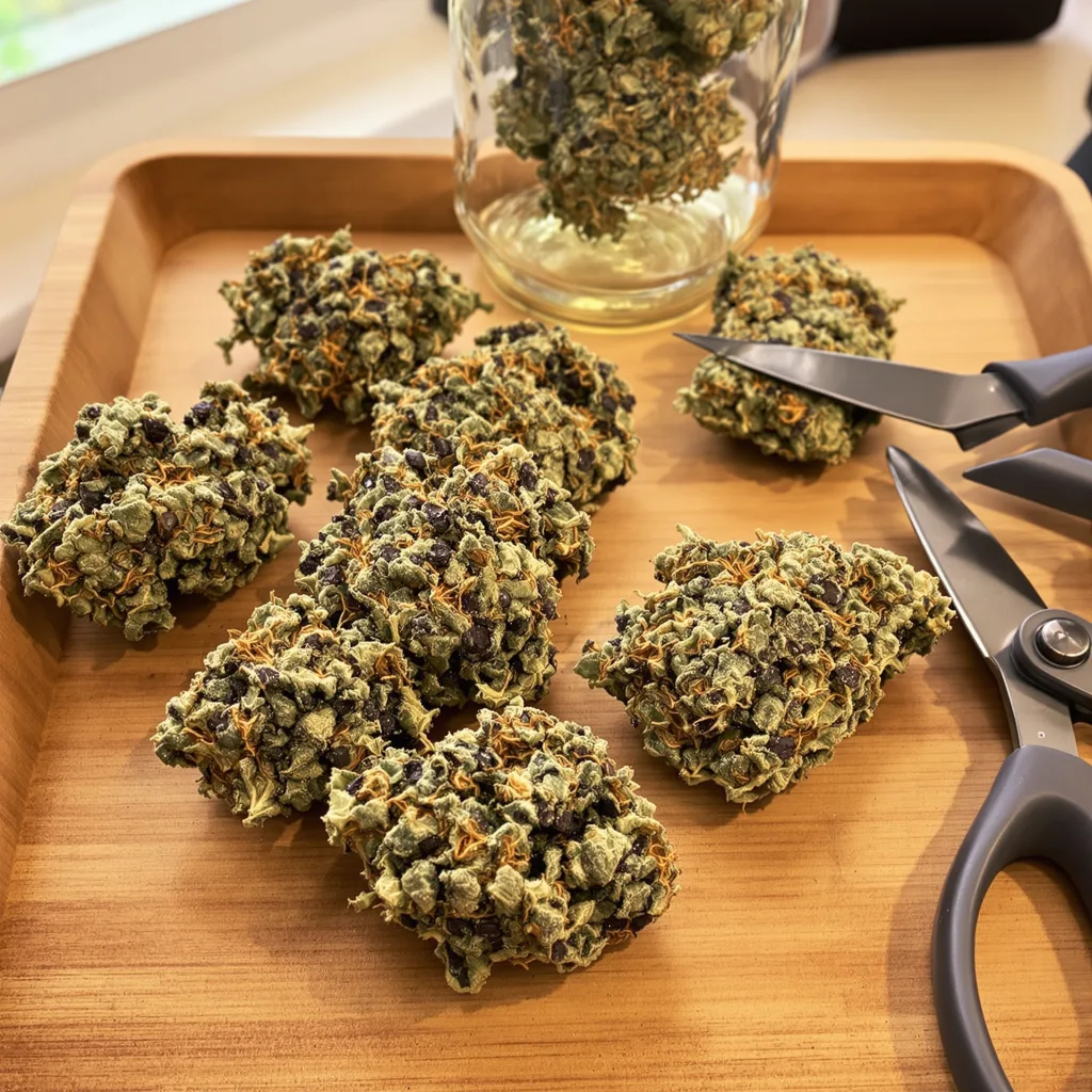 Super Bud 78% indica / 22% sativa flower with visible trichomes