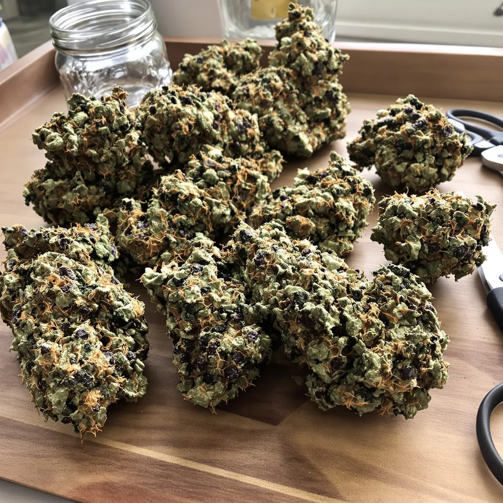 Super Cheese 89% indica / 11% sativa flower with visible trichomes