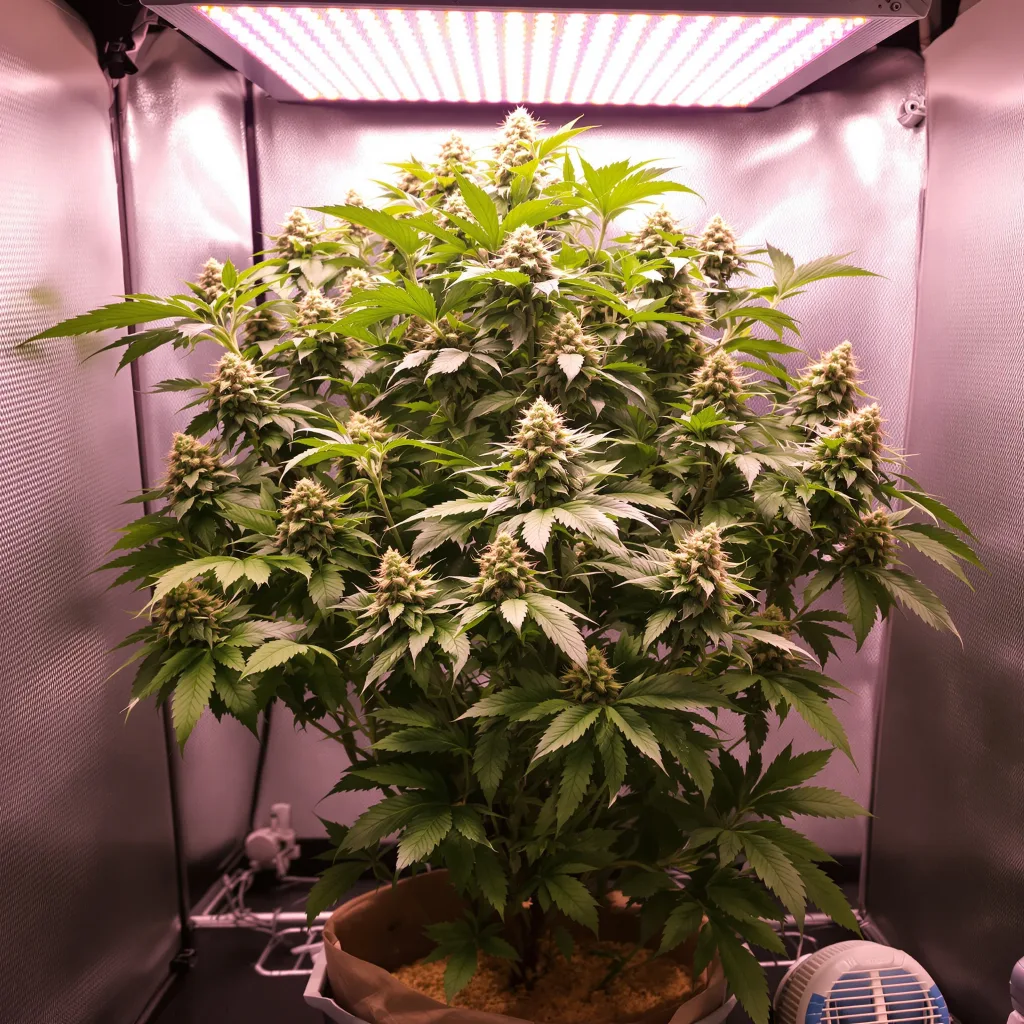 Super Cheese 89% indica / 11% sativa flower with visible trichomes