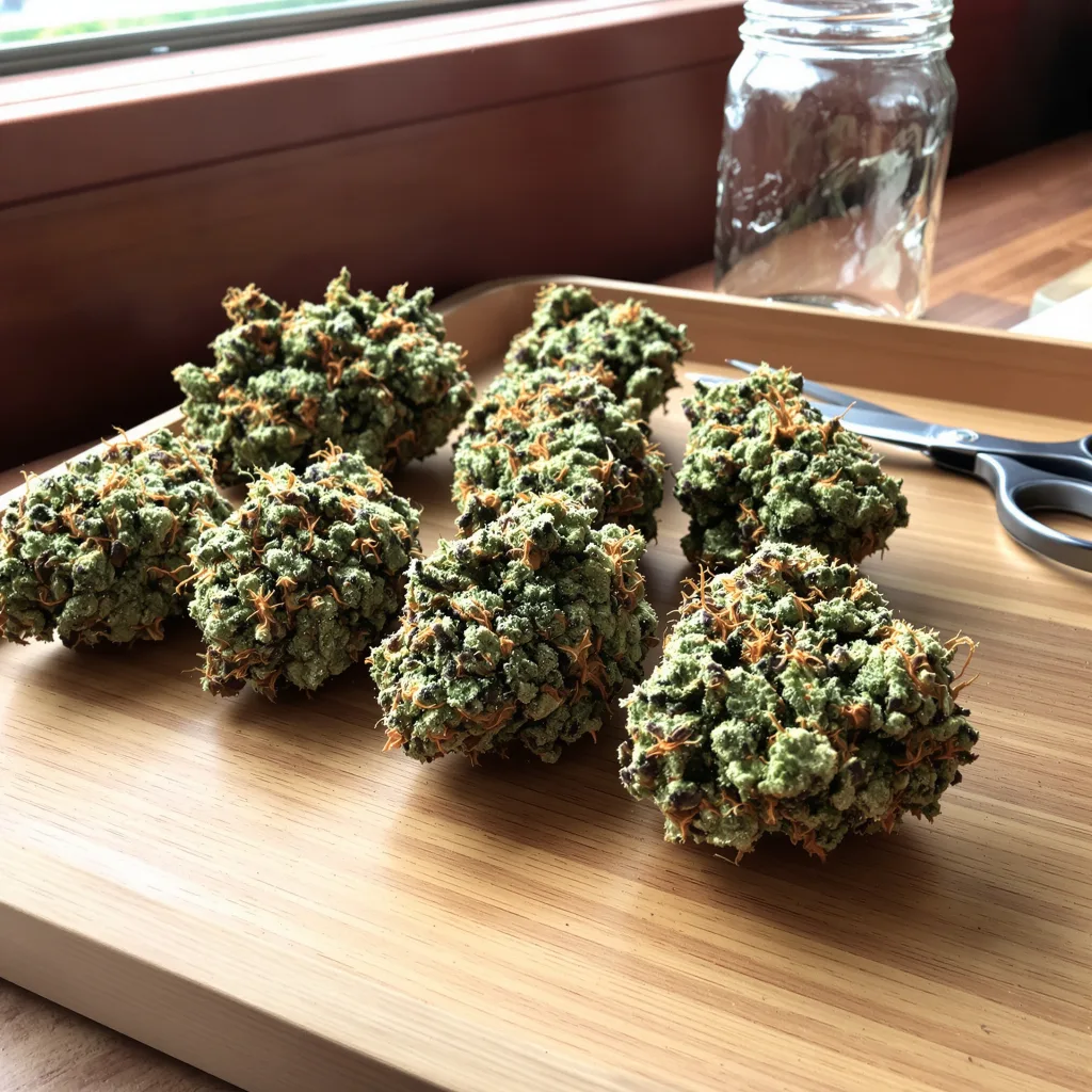 Super Jack 60% indica / 40% sativa flower with visible trichomes