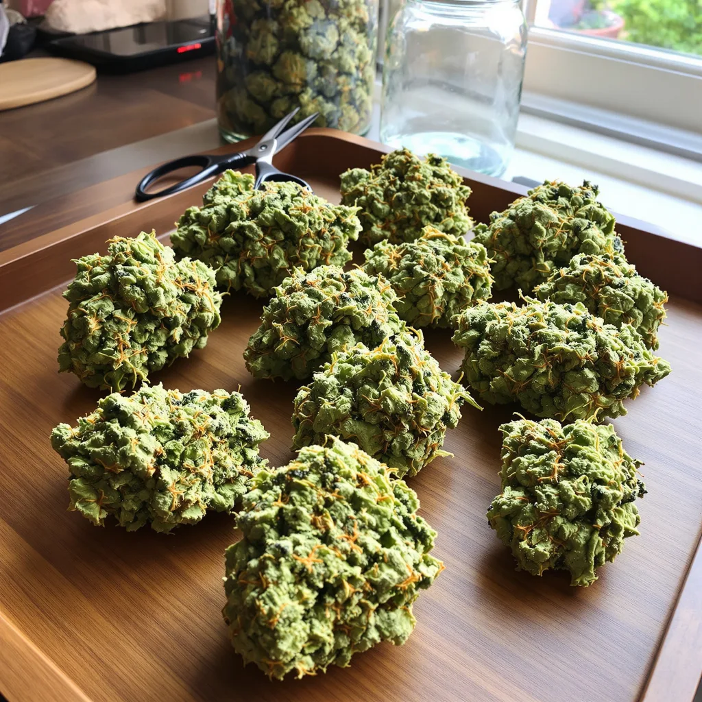 Super Silver Haze 6% indica / 94% sativa flower with visible trichomes