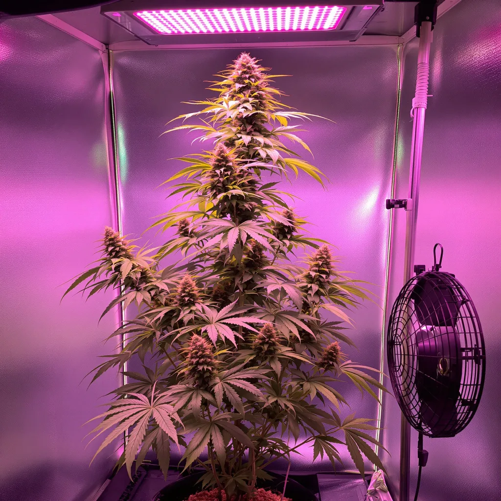 Super Silver Haze 6% indica / 94% sativa flower with visible trichomes