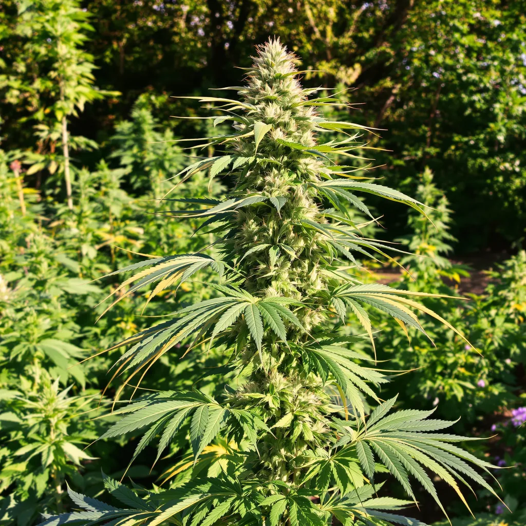 Super Silver Haze 6% indica / 94% sativa flower with visible trichomes