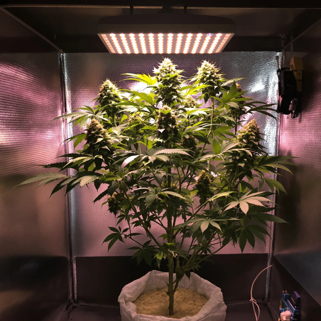 Super Skunk 70% indica / 30% sativa flower with visible trichomes