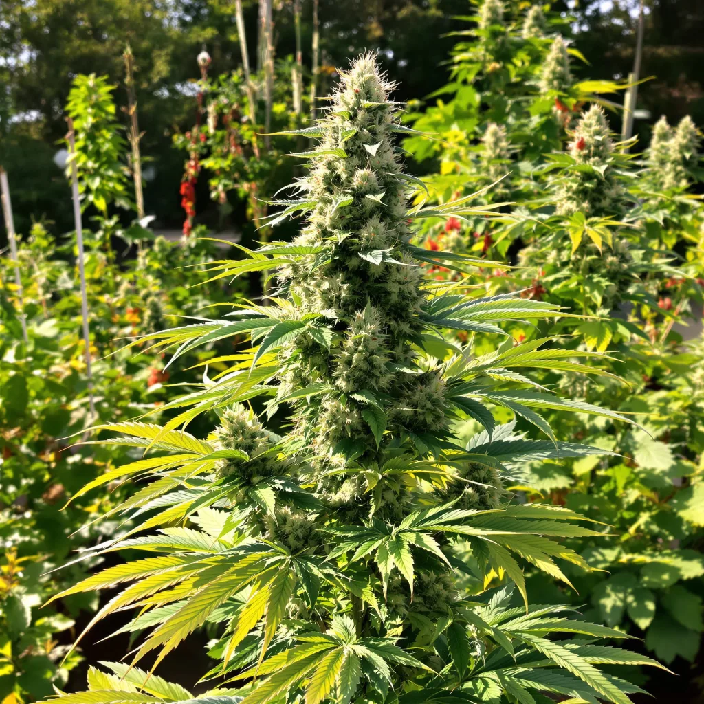 Superglue 52% indica / 48% sativa flower with visible trichomes