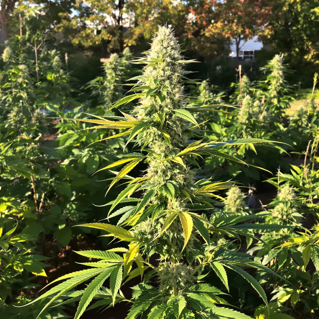 Superglue 52% indica / 48% sativa flower with visible trichomes