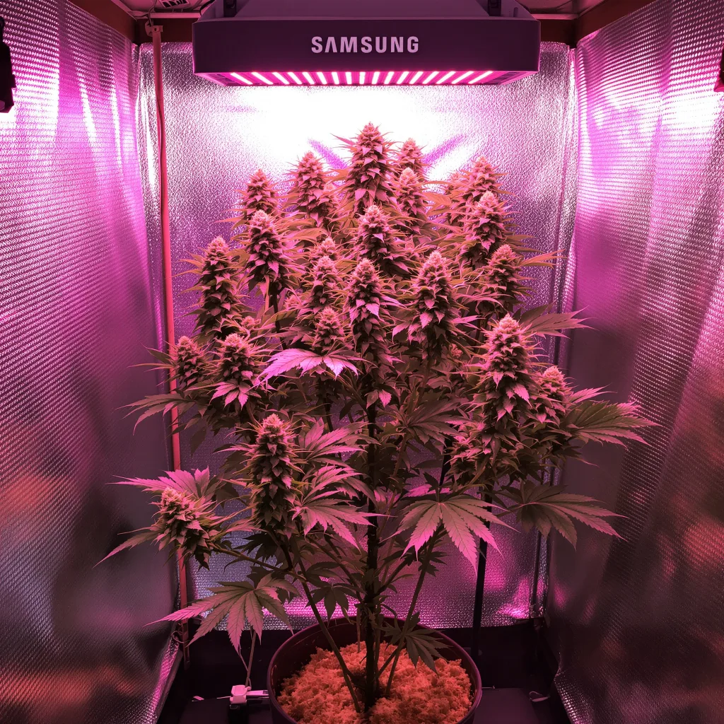 Superman OG 63% indica / 37% sativa flower with visible trichomes