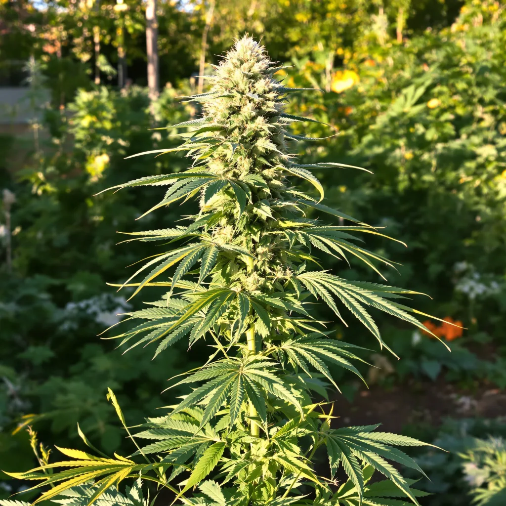 Sweet Cheese 17% indica / 83% sativa flower with visible trichomes