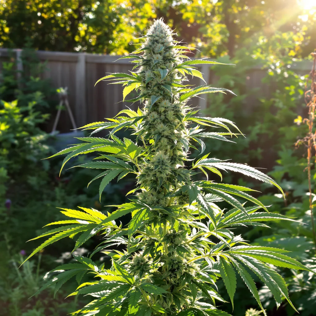 Sweet Nina 54% indica / 46% sativa flower with visible trichomes