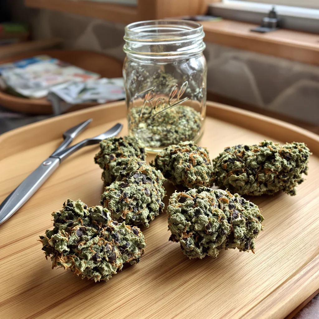 Sweet ZZ 85% indica / 15% sativa flower with visible trichomes