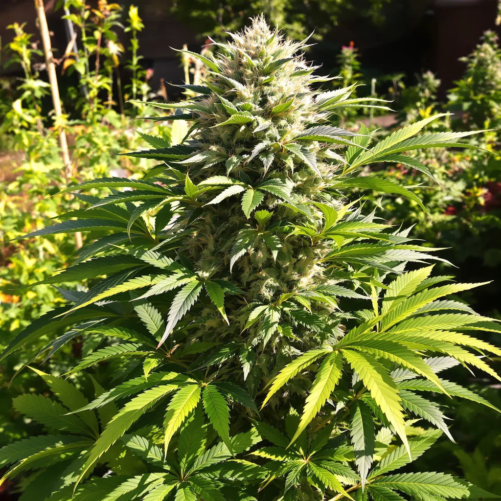 Swiss 72% indica / 28% sativa flower with visible trichomes