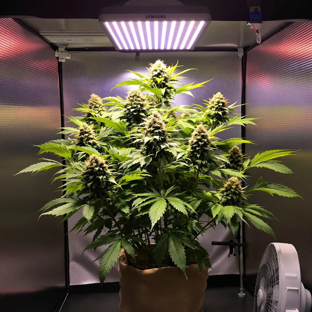 Tangerine Dream 79% indica / 21% sativa flower with visible trichomes