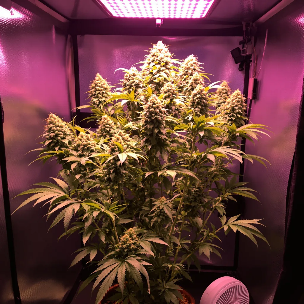 Tangerine 40% indica / 60% sativa flower with visible trichomes