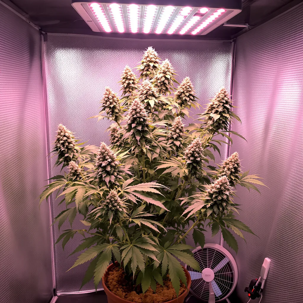 Tangerine Haze 40% indica / 60% sativa flower with visible trichomes