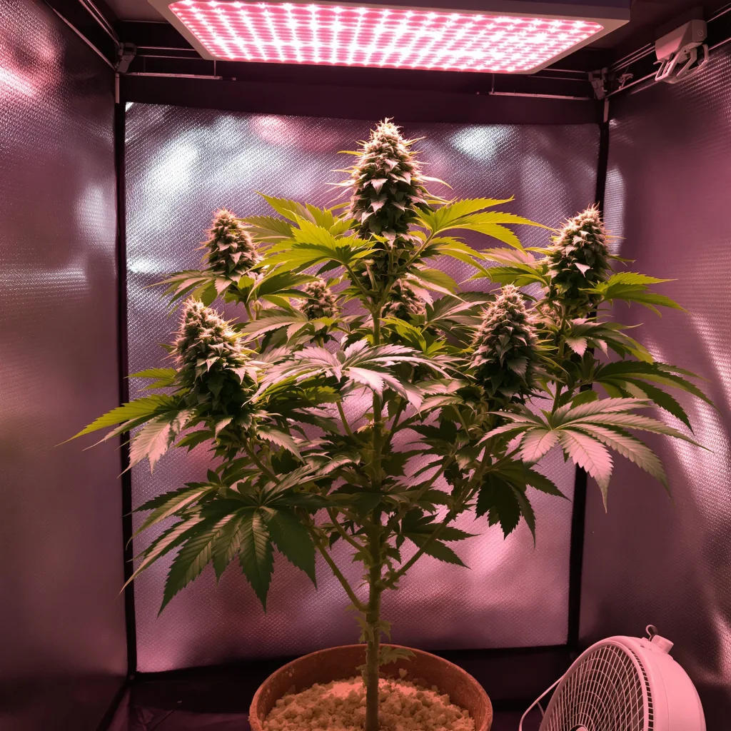 Tangerine Kush 70% indica / 30% sativa flower with visible trichomes