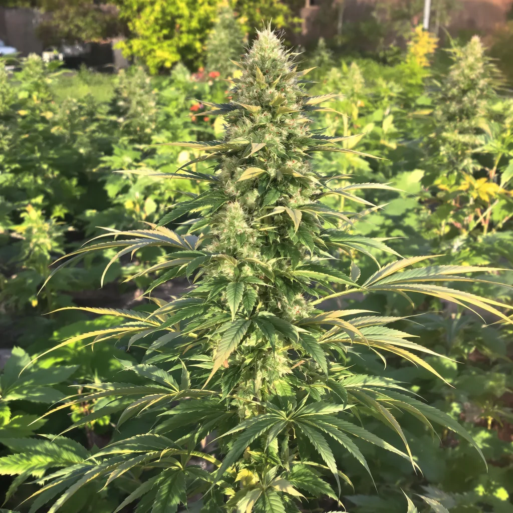 Tango 53% indica / 47% sativa flower with visible trichomes